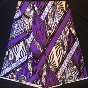 Purple- African Print Fabric| 100% Wax Cott…